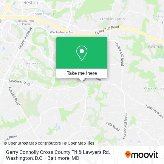 Gerry Connolly Cross County Trl & Lawyers Rd map