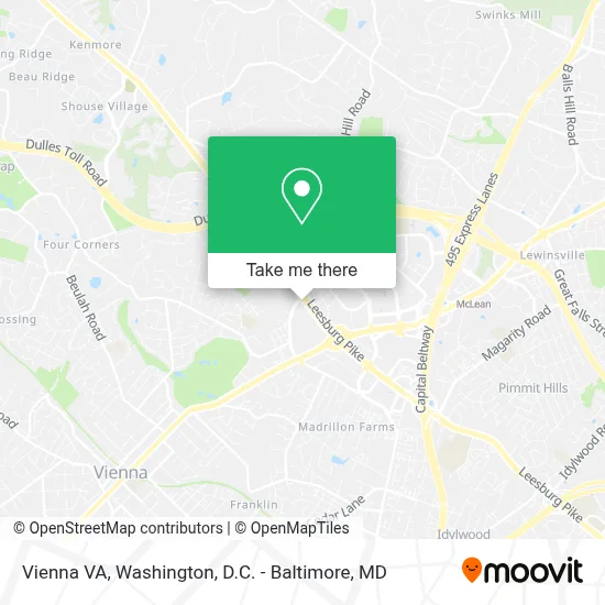 Vienna VA map