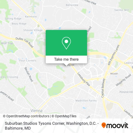 Mapa de Suburban Studios Tysons Corner
