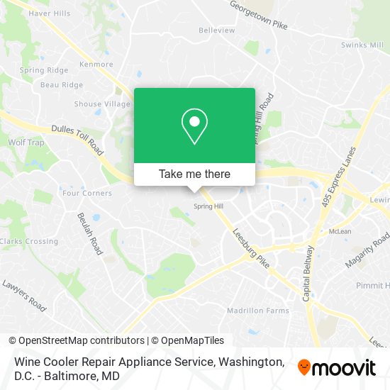 Mapa de Wine Cooler Repair Appliance Service
