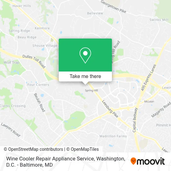 Wine Cooler Repair Appliance Service map