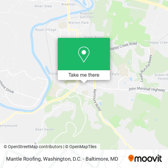 Mantle Roofing map