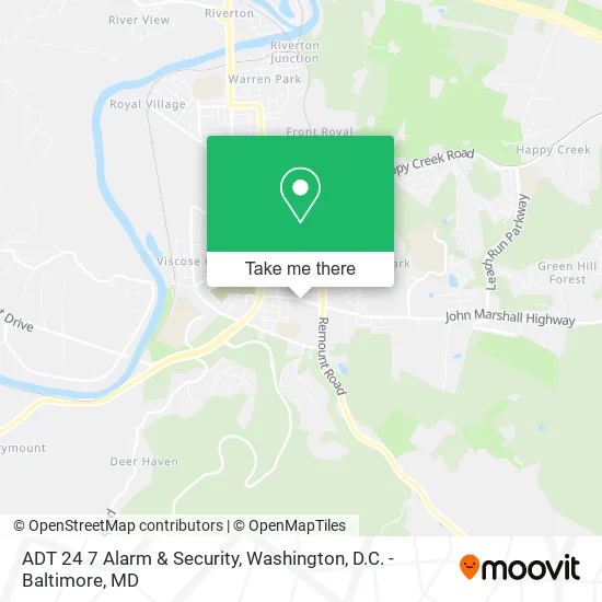 Mapa de ADT 24 7 Alarm & Security