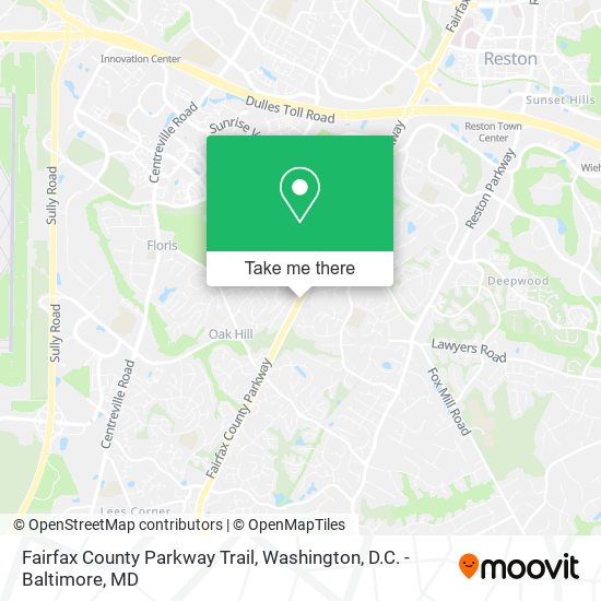 Fairfax County Parkway Trail map
