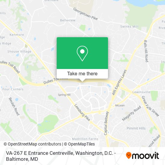 VA-267 E Entrance Centreville map