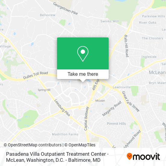 Mapa de Pasadena Villa Outpatient Treatment Center - McLean