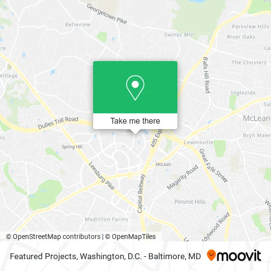 Featured Projects map