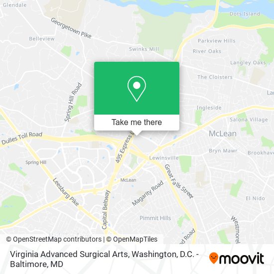 Virginia Advanced Surgical Arts map