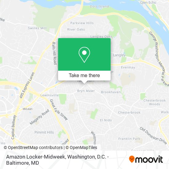 Amazon Locker-Midweek map