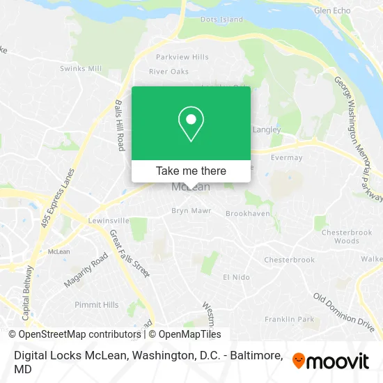 Digital Locks McLean map