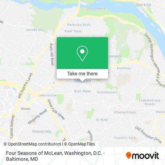 Four Seasons of McLean map