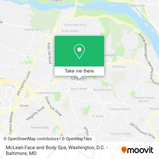 McLean Face and Body Spa map