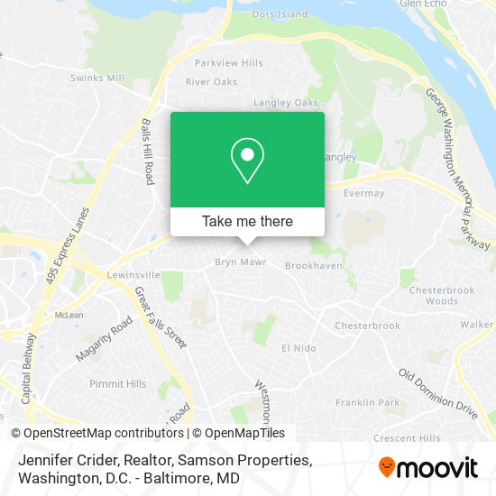 Jennifer Crider, Realtor, Samson Properties map