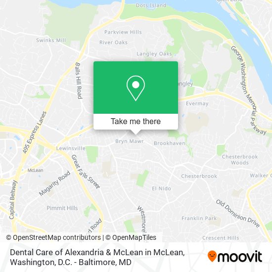 Dental Care of Alexandria & McLean in McLean map