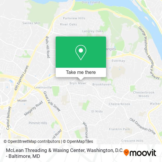 McLean Threading & Waxing Center map
