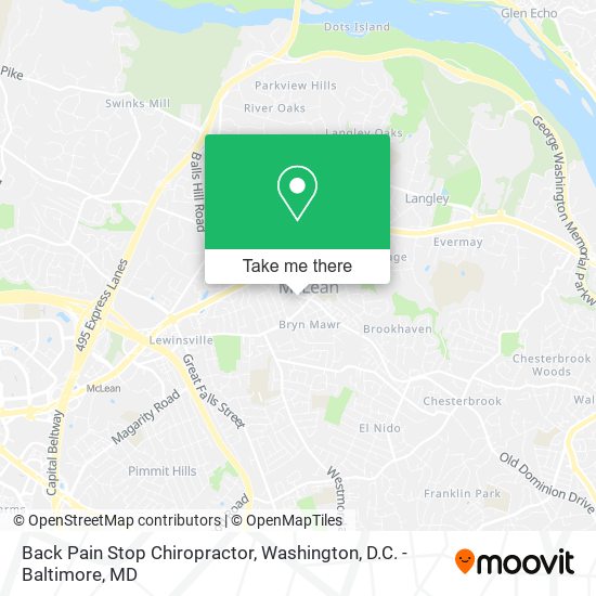 Back Pain Stop Chiropractor map