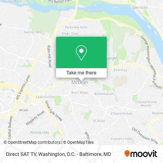 Direct SAT TV map