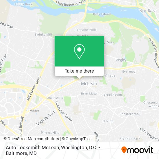 Mapa de Auto Locksmith McLean
