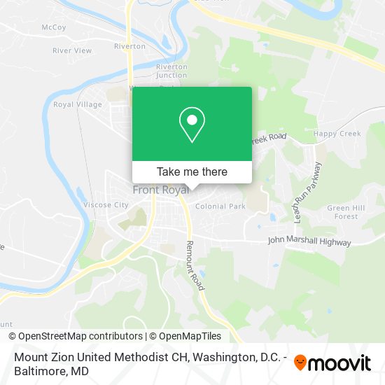 Mount Zion United Methodist CH map