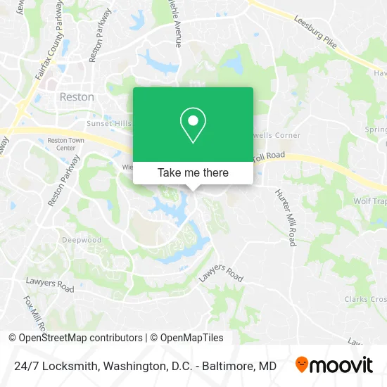 24/7 Locksmith map