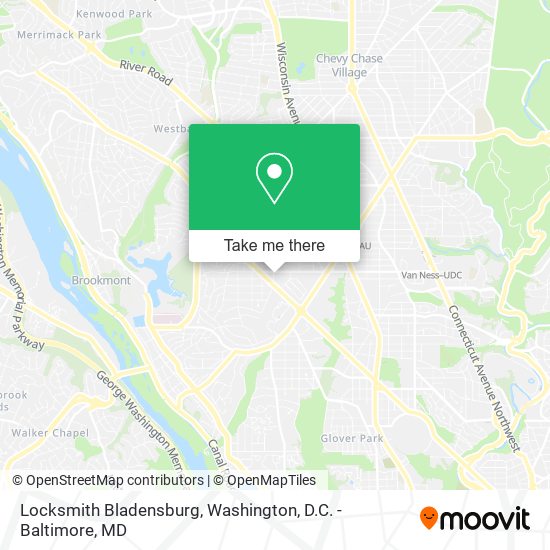Locksmith Bladensburg map
