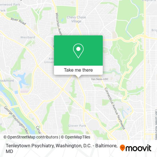 Tenleytown Psychiatry map