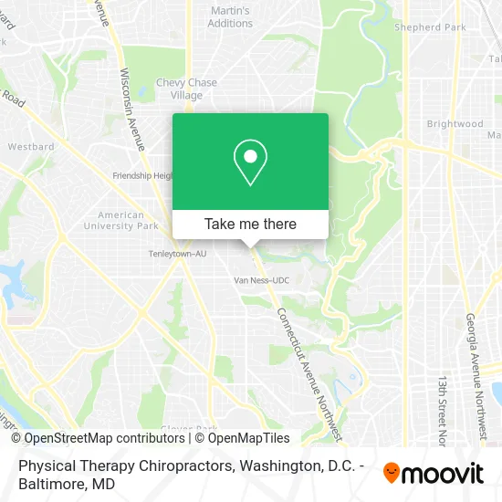 Physical Therapy Chiropractors map