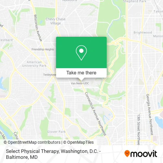 Mapa de Select Physical Therapy