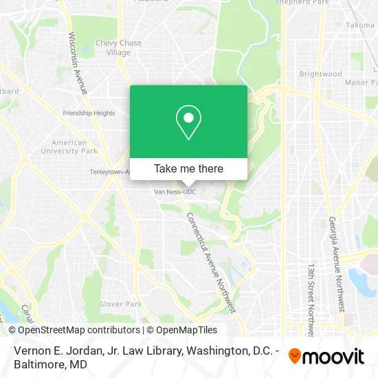 Vernon E. Jordan, Jr. Law Library map