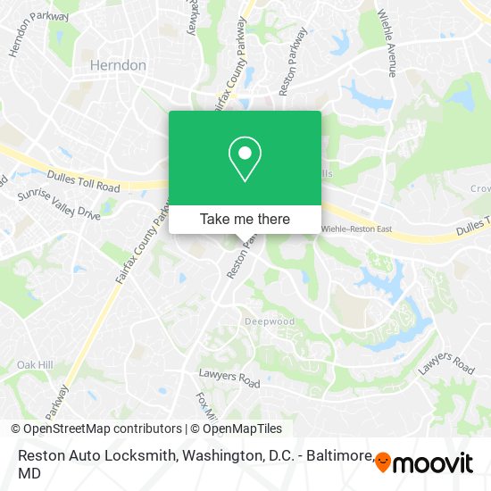 Mapa de Reston Auto Locksmith