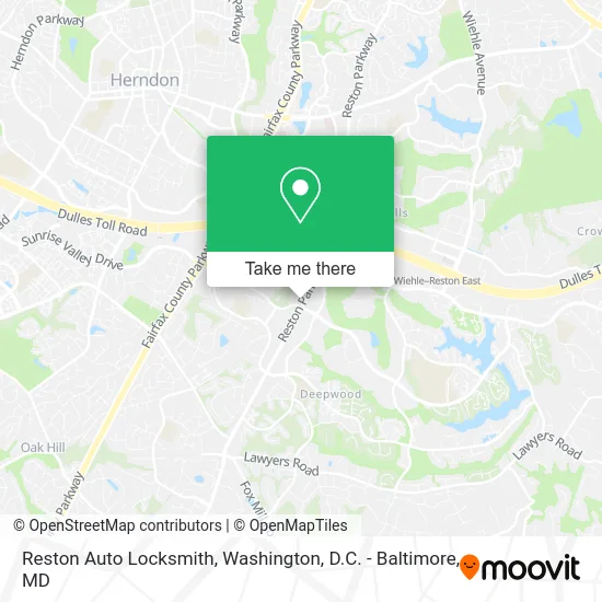 Reston Auto Locksmith map
