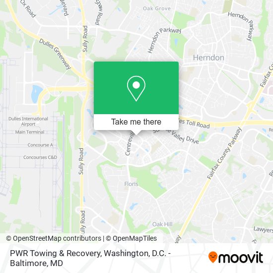 Mapa de PWR Towing & Recovery