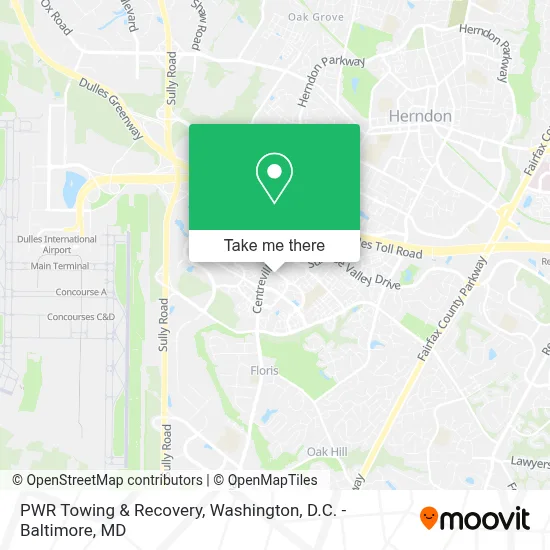 PWR Towing & Recovery map