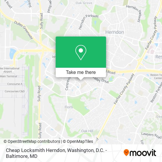 Cheap Locksmith Herndon map