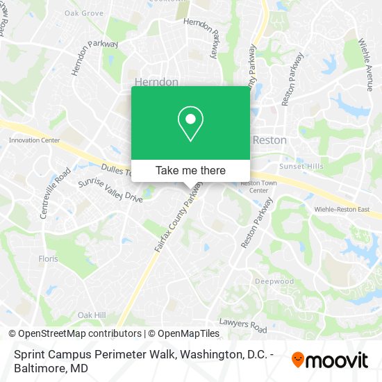 Sprint Campus Perimeter Walk map
