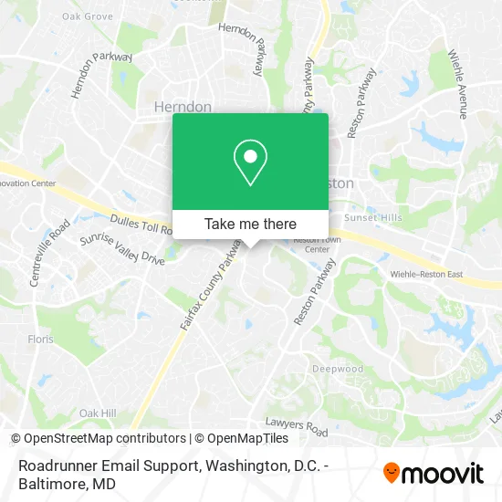 Roadrunner Email Support map