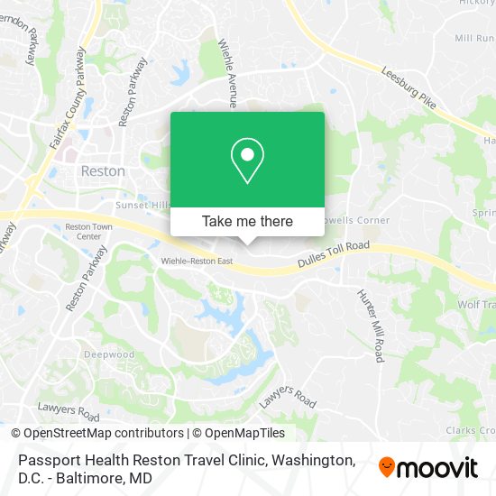 Mapa de Passport Health Reston Travel Clinic