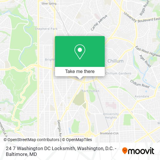 Mapa de 24 7 Washington DC Locksmith