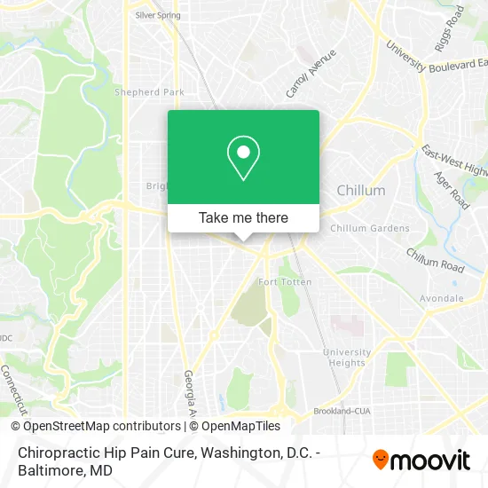 Chiropractic Hip Pain Cure map