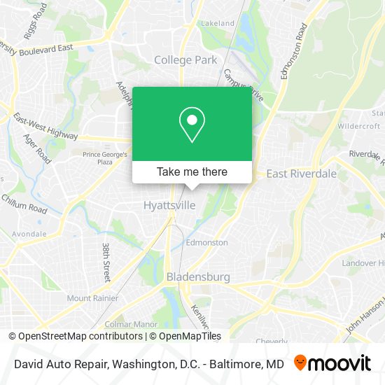 David Auto Repair map