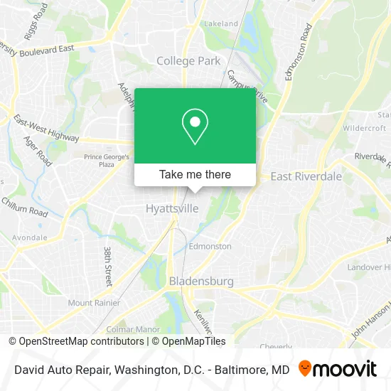 David Auto Repair map