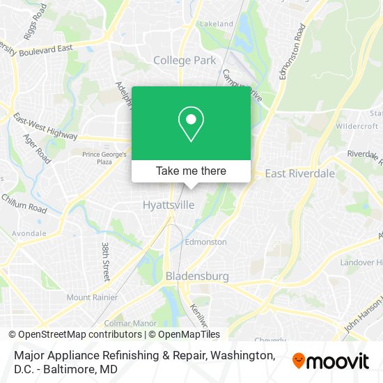 Mapa de Major Appliance Refinishing & Repair