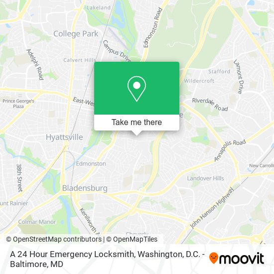 Mapa de A 24 Hour Emergency Locksmith