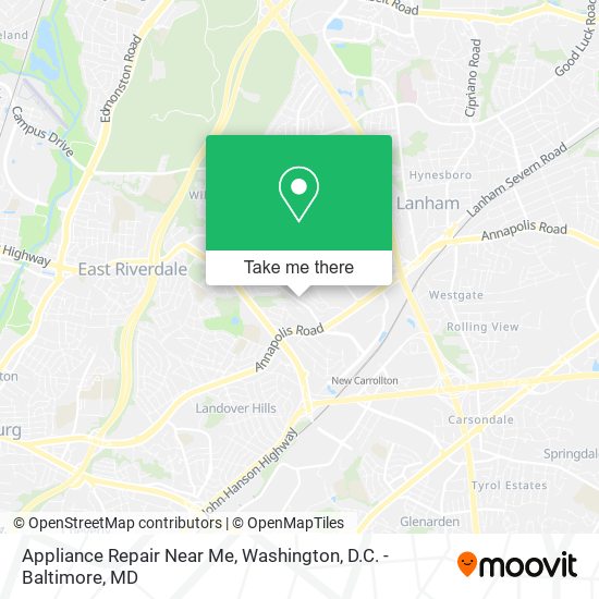Mapa de Appliance Repair Near Me