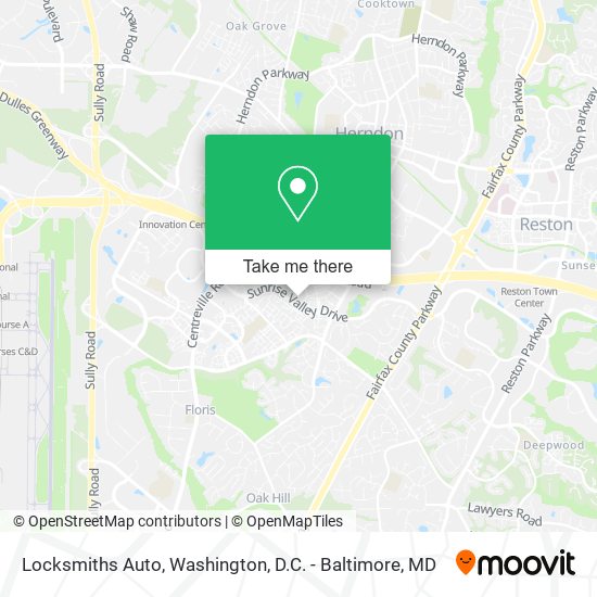 Locksmiths Auto map