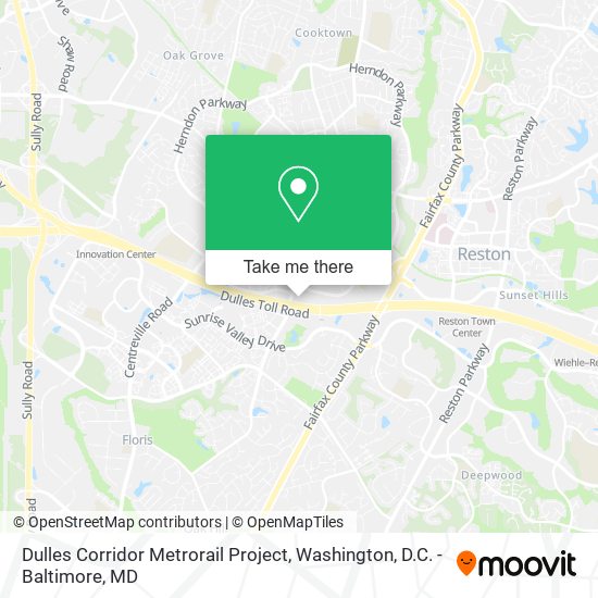 Dulles Corridor Metrorail Project map