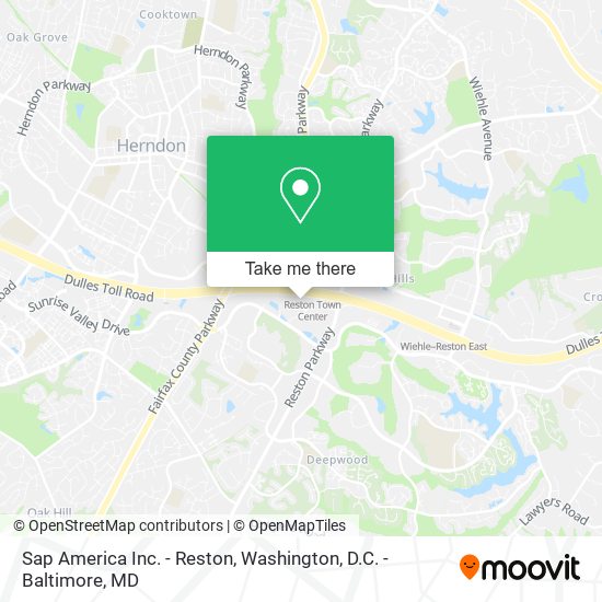 Mapa de Sap America Inc. - Reston