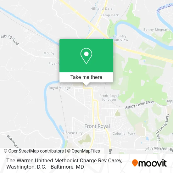 The Warren Unithed Methodist Charge Rev Carey map