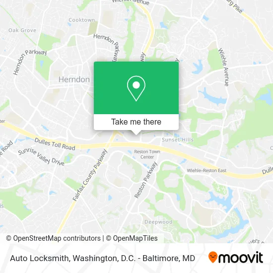 Auto Locksmith map