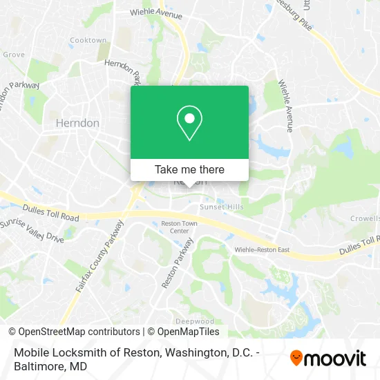 Mobile Locksmith of Reston map